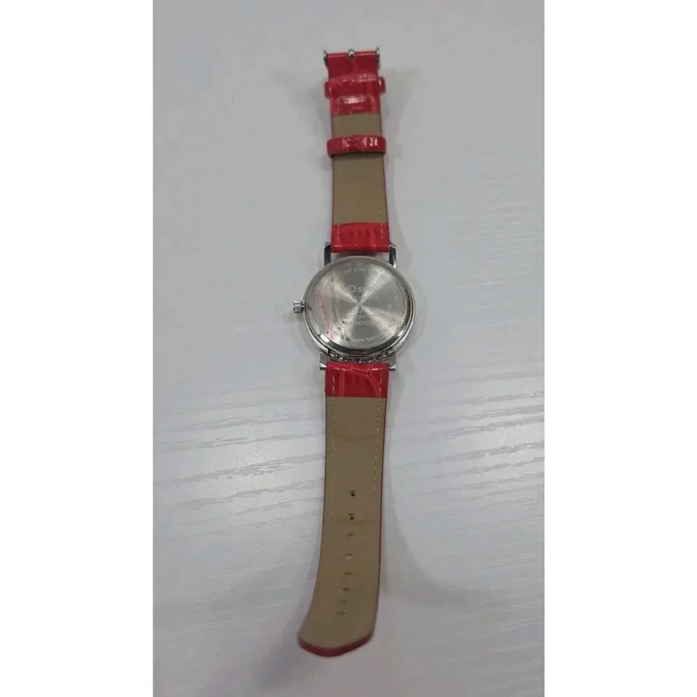 Disney Mickey and Minnie Kissing Watch Jeweled Bezel MCK1268 New Battery W253